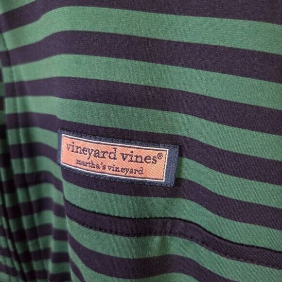 LIKE NEW VINEYARD VINES BLUE/ GREEN THE SHEP LONGSLEEVES MOCK NECK TOP SIZE L - Picture 12 of 16